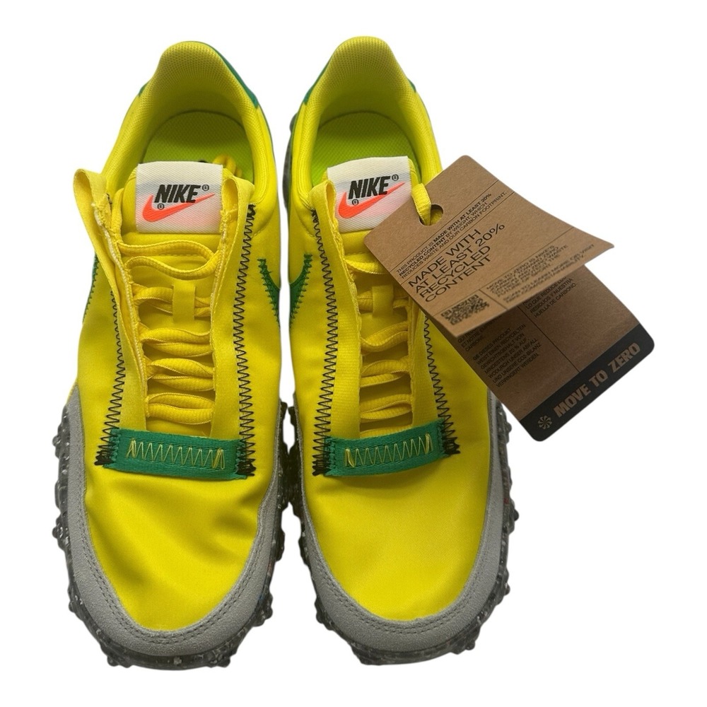 Nike Waffle Racer Crater Shoes Womens 8 Yellow Roma Green Sneakers CT1983-701 - Picture 5 of 10